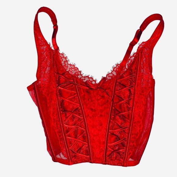 Dream Angels Unlined Laceup Bra Bustier Corset Top - Picture 4 of 6